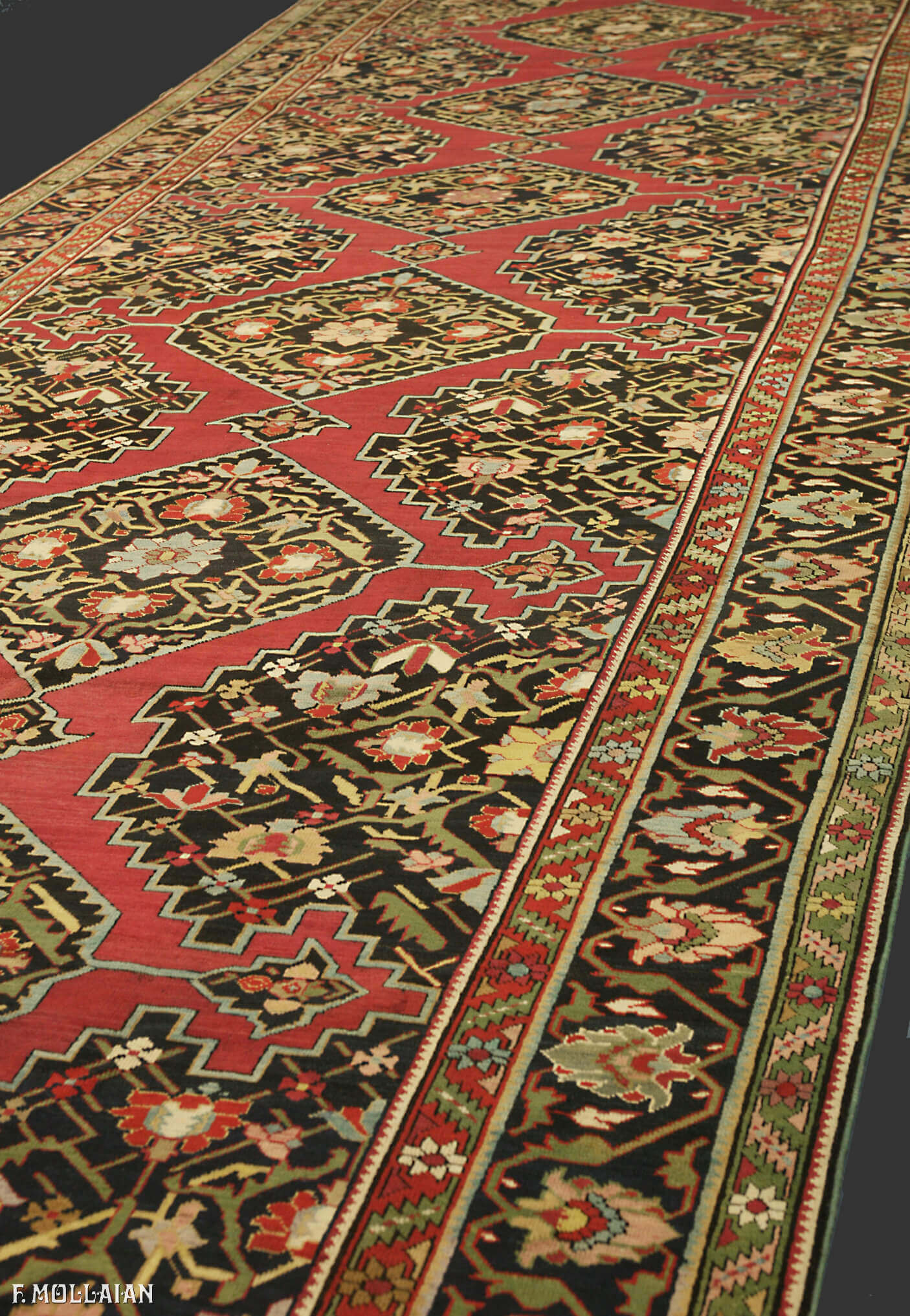 Antique Caucasian Karabakh (Qarabag) Gallery Carpet n°:16685380